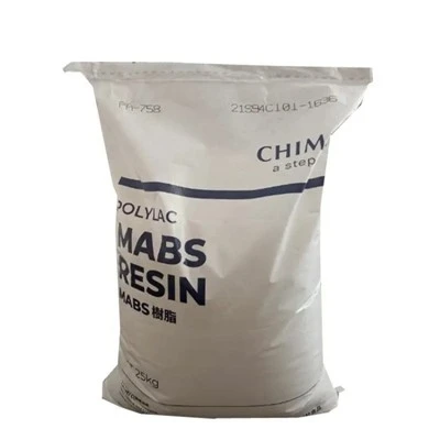 Močno udarne prozorne ABS granule Plastični peleti Tajvan Chimei PA-758 ABS deviški material
